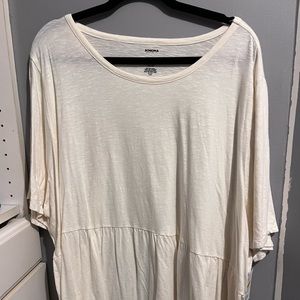 Sonoma off white peplum top - size 3XL - NWT
